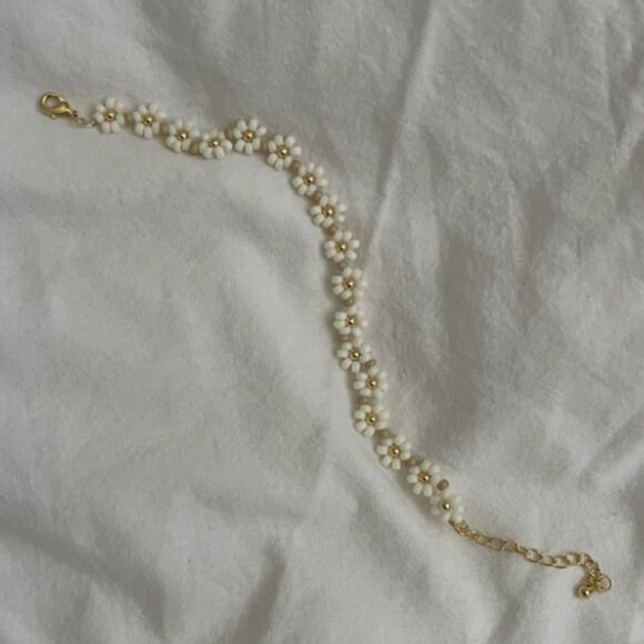 Oak + Eve - The Daisy Anklet - Vanilla Bean - Picture 1 of 2